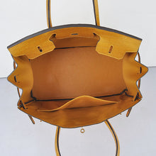 Load image into Gallery viewer, Hermes Birkin 35cm 6089 New Golden Crocodile Vein Handbags Gold
