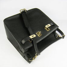 Load image into Gallery viewer, Hermes Leather Shoulder bag H6508 black golden
