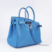 Load image into Gallery viewer, Hermes Birkin 30cm Togo Leather Handbags Blue Silver
