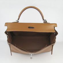 Load image into Gallery viewer, Hermes Kelly 35cm Togo Leather Handbag Light Coffee/Silver
