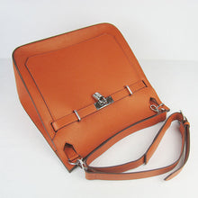 Load image into Gallery viewer, Hermes Leather Shoulder bag H6508 orange silver
