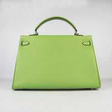 Load image into Gallery viewer, Hermes Kelly 35cm Togo Leather Handbag Green/Silver
