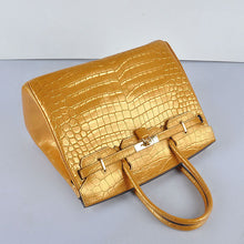 Load image into Gallery viewer, Hermes Birkin 35cm 6089 New Golden Crocodile Vein Handbags Gold
