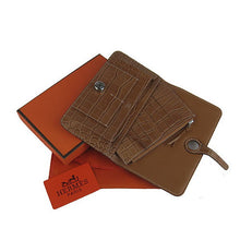 Load image into Gallery viewer, Hermes Wallet H001 Wallet Crocodile Coffee
