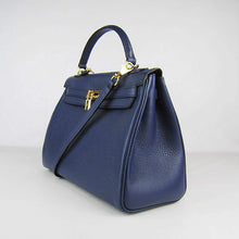 Load image into Gallery viewer, Hermes Kelly 32cm Togo Leather 6108 Dark Blue Golden
