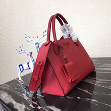 Load image into Gallery viewer, Prada Large Monochrome Bag In Red Saffiano Leather
