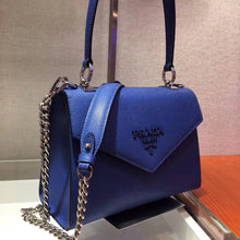 Load image into Gallery viewer, Prada Monochrome Top Handle Bag In Blue Saffiano Leather
