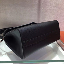 Load image into Gallery viewer, Prada Monochrome Top Handle Bag In Black Saffiano Leather
