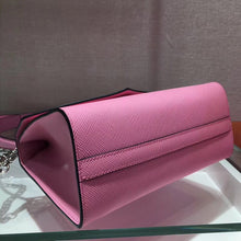 Load image into Gallery viewer, Prada Monochrome Top Handle Bag In Pink Saffiano Leather
