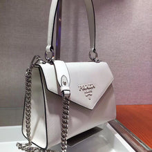 Load image into Gallery viewer, Prada Monochrome Top Handle Bag In White Saffiano Leather
