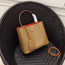 Load image into Gallery viewer, Prada Brown Saffiano Leather Double Bag
