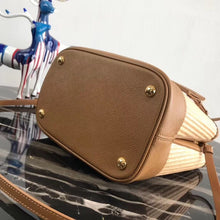 Load image into Gallery viewer, Prada Panier Medium Straw Brown Bag
