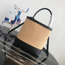 Load image into Gallery viewer, Prada Panier Medium Straw Black Bag
