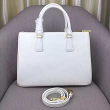 Load image into Gallery viewer, Prada Medium Galleria Bag In White Saffiano Leather
