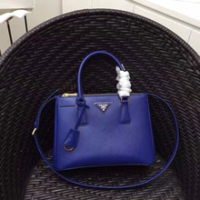 Load image into Gallery viewer, Prada Small Galleria Bag In Blue Saffiano Leather
