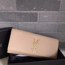 Load image into Gallery viewer, Yves Saint Laurent Beige Classic Monogramme Clutch Bag
