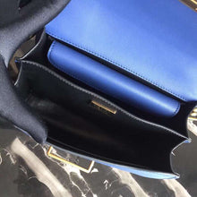 Load image into Gallery viewer, Prada Cahier Shoulder Bag In Blue/Black Leather
