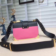 Load image into Gallery viewer, Prada Cahier Shoulder Bag In Pink/Black Leather
