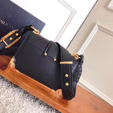 Load image into Gallery viewer, Prada Cahier Shoulder Bag In Black Leather
