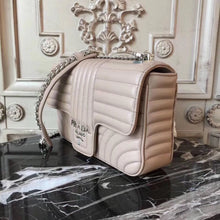Load image into Gallery viewer, Prada Diagramme Flap Bag In Grey Calfskin
