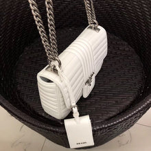 Load image into Gallery viewer, Prada Medium Diagramme Flap Bag In Ivory Calfskin
