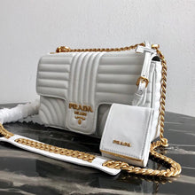 Load image into Gallery viewer, Prada Medium Diagramme Flap Bag In White Calfskin
