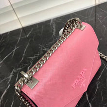 Load image into Gallery viewer, Prada Monochrome Flap Bag In Begonia Pink Saffiano Leather
