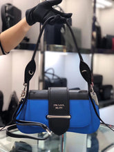 Load image into Gallery viewer, Prada Sidonie Shoulder Bag In Blue/Black Leather
