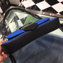 Load image into Gallery viewer, Prada Sidonie Shoulder Bag In Blue/Black Leather
