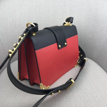 Load image into Gallery viewer, Prada Large Cahier Bag In Red/Black Leather
