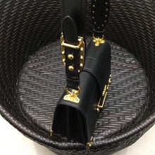 Load image into Gallery viewer, Prada Large Cahier Bag In Black Leather
