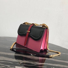 Load image into Gallery viewer, Prada Belle Shoulder Bag In Black/Pink Calf Leather
