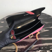 Load image into Gallery viewer, Prada Belle Shoulder Bag In Black/Pink Calf Leather
