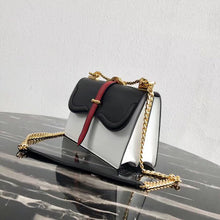 Load image into Gallery viewer, Prada Belle Shoulder Bag In Black/White Calf Leather
