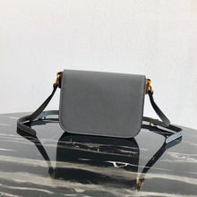 Load image into Gallery viewer, Prada Embleme Bag In Grey Saffiano Leather
