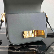 Load image into Gallery viewer, Prada Embleme Bag In Grey Saffiano Leather
