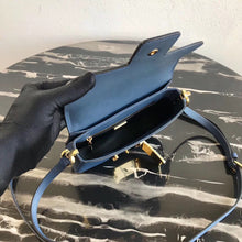 Load image into Gallery viewer, Prada Embleme Bag In Blue Saffiano Leather
