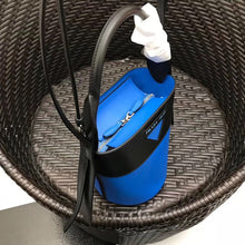 Load image into Gallery viewer, Prada Black/Blue Ouverture Leather Bucket Bag
