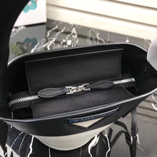 Load image into Gallery viewer, Prada Black/White Ouverture Leather Bucket Bag
