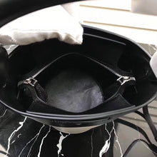 Load image into Gallery viewer, Prada Black/White Ouverture Leather Bucket Bag
