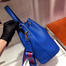 Load image into Gallery viewer, Prada Bucket Bag In Blue Grained Calfskin

