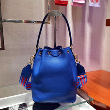 Load image into Gallery viewer, Prada Bucket Bag In Blue Grained Calfskin
