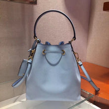 Load image into Gallery viewer, Prada Bucket Bag In Light Blue Saffiano Leather
