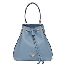 Load image into Gallery viewer, Prada Bucket Bag In Light Blue Saffiano Leather
