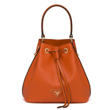 Load image into Gallery viewer, Prada Bucket Bag In Orange Saffiano Leather
