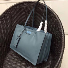 Load image into Gallery viewer, Prada Etiquette Tote Bag In Blue Calf Leather
