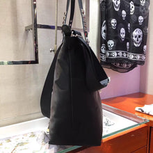 Load image into Gallery viewer, Prada Black Nylon Tote Bag With Studded Handles

