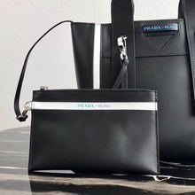 Load image into Gallery viewer, Prada Ouverture Small Tote Bag In Black Calfskin
