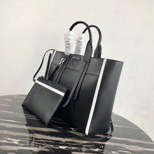 Load image into Gallery viewer, Prada Ouverture Large Tote Bag In Black Calfskin
