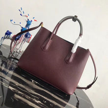 Load image into Gallery viewer, Prada Bicolor Double Medium Garnet Saffiano Bag
